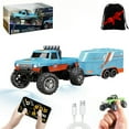 thumbnail image 1 of LOVEVER Mini Rc Monster Truck  1/64 Scale Monster Truck with Lights  2.4Ghz Remote Control Car Rechargeable Mini Monster Truck Rc  Alloy Rc Semi Truck for Kids Gifts  Speed Adjustable, 1 of 7