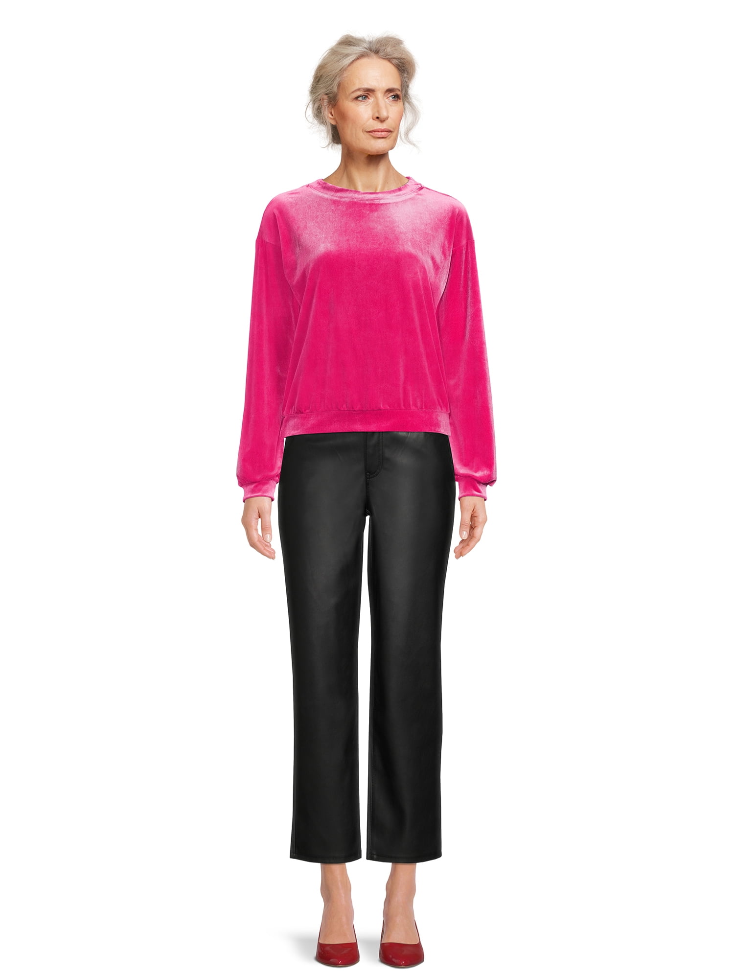 Self Esteem Juniors Drop Shoulder Velvet Pullover