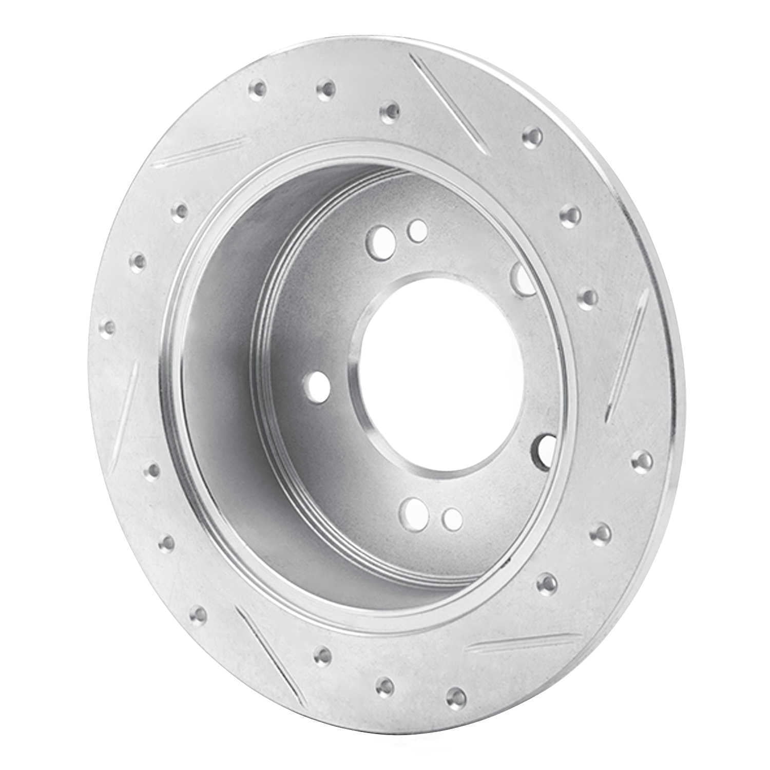 Dynamic Friction Company 631-03014L DFC Brake Rotor - Drilled And Slotted - Silver