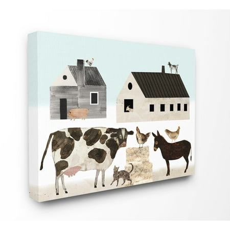 The Stupell Home Decor Collection Minimal Farm Animals Barn and Home ...