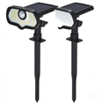 thumbnail image 1 of 2-Pack Tomshine 1600LM Solar-Powered Motion Sensor Spotlights with 60 LEDS, 3 Lighting Modes, 360° Adjustable Angle, IP65 Waterproof for Outdoor Patio, Garden, Yard, Driveway - Black ABS/PC Shark, 1 of 6