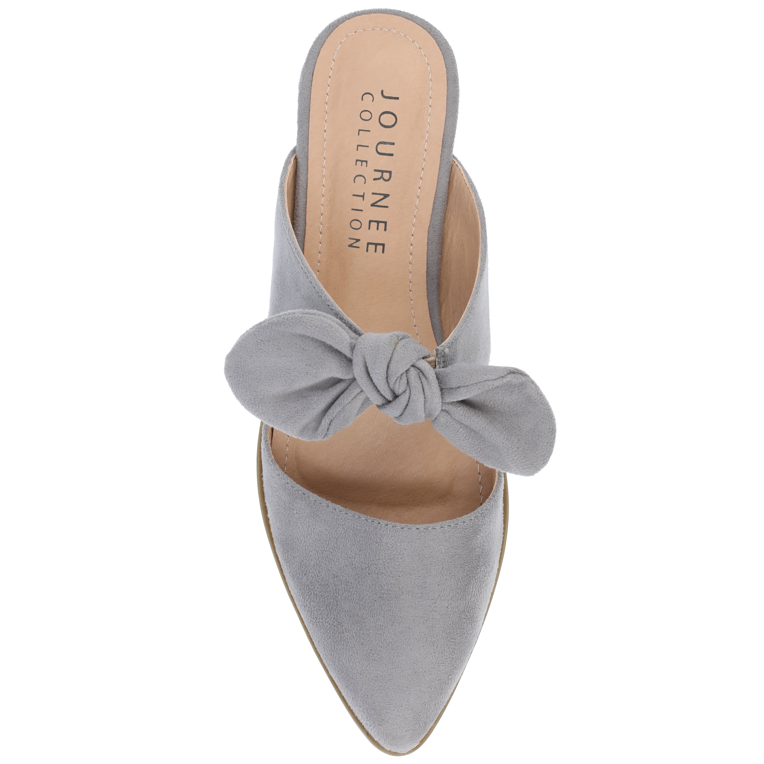 Journee Womens Telulah Narrow Width Slip On Pointed Toe Mule Flats