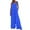 Z-Dark Blue, variant on Summer Plus Size Jumpsuits for Women Tummy Control Fashion Printed Jumpsuit Casual Button Pocket Sleeveless Wide Leg Trousers