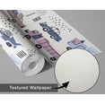 thumbnail image 6 of S4Sassy Peel & Stick Vinyl Wallpaper, Vehicle Print Wallpaper Contact Paper Waterproof - White, 25"X 60", Textured Finish, Removable Walls Covering For Kids Room Wall Decor, Baby Room, Playroom, 6 of 8