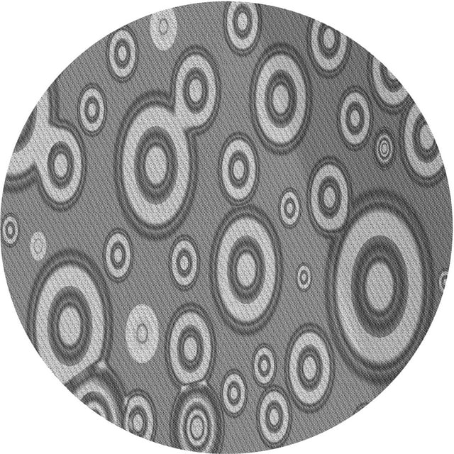 Ahgly Tapis d'Intérieur Lavable en Machine Carré Gris Cendré Transitionnel, 3 Pieds Carré