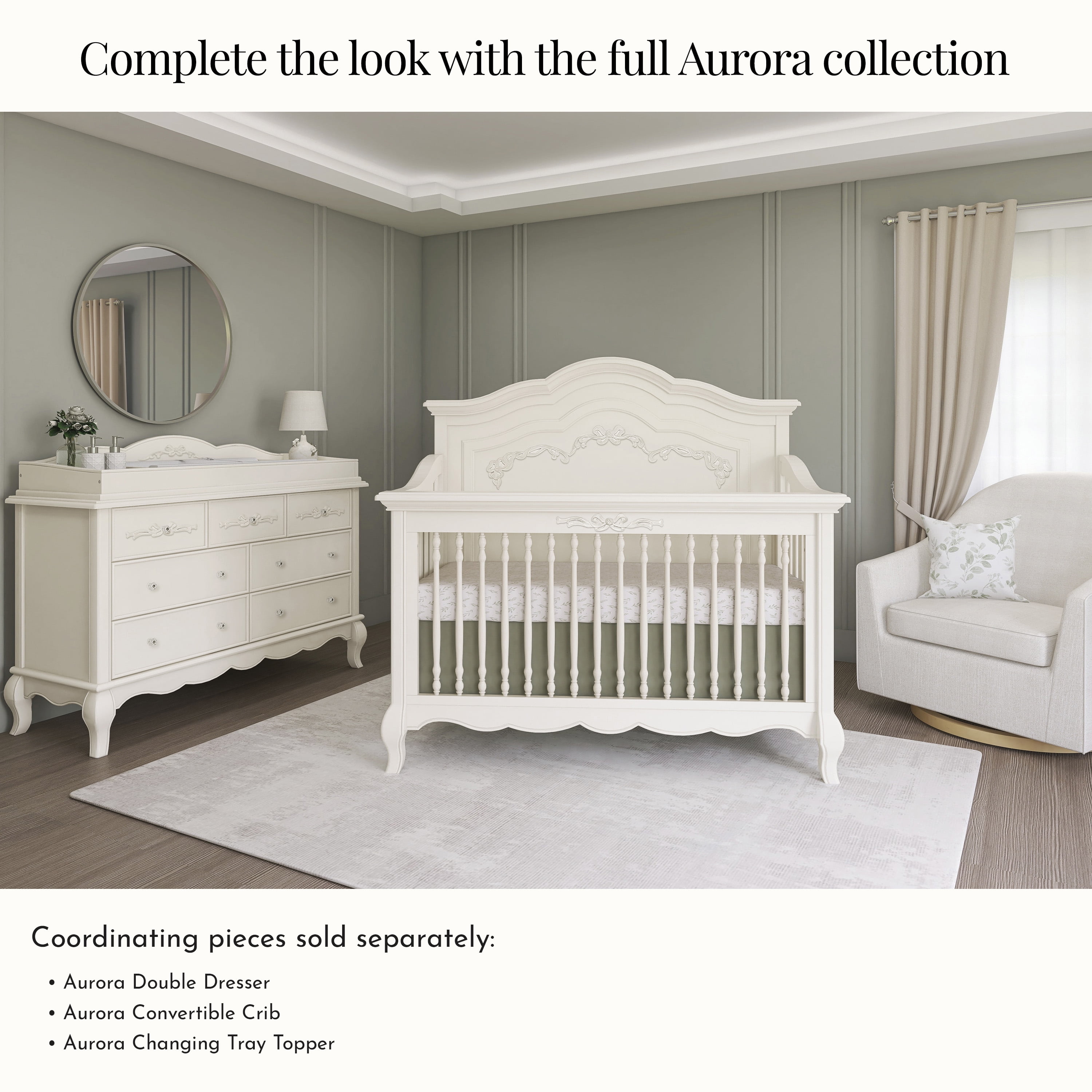 Santa Fe Evolur Adora Dresser Evolur Adora Crib Storm Grey 2025