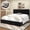 Black, variant on Frostbloom King Size Lift-Up Storage Platform Bed frame with Velvet Upholstered Headboard, Off-White