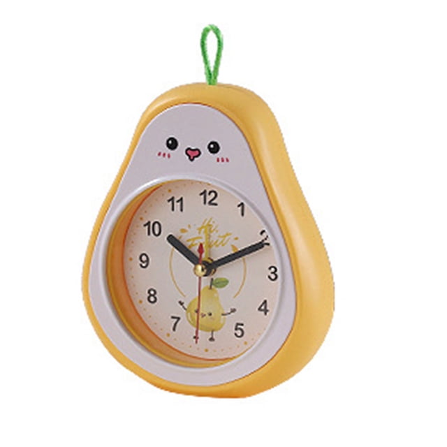 Cartoon Fruit Alarm Clock, Kids Student Gift, Decorative Ornaments, ABS Material for Children, with Desk Clock Function