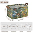 thumbnail image 7 of Yayeee Foldable Storage Basket for Shelves with Handles Waterproof Cloth Bins, Green Floral Garden, 7 of 7