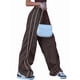 thumbnail image 2 of Pantalones de Paracaídas para Mujer, Pantalones Holgados de Pierna , Pantalones Deportivos con Cintura Elástica Y2K, Pantalones Deportivos, Ropa de Calle Color Café L, 2 of 9