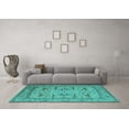 thumbnail image 3 of Ahgly Company Indoor Rectangle Oriental Turquoise Blue Industrial Area Rugs, 5' x 7', 3 of 4
