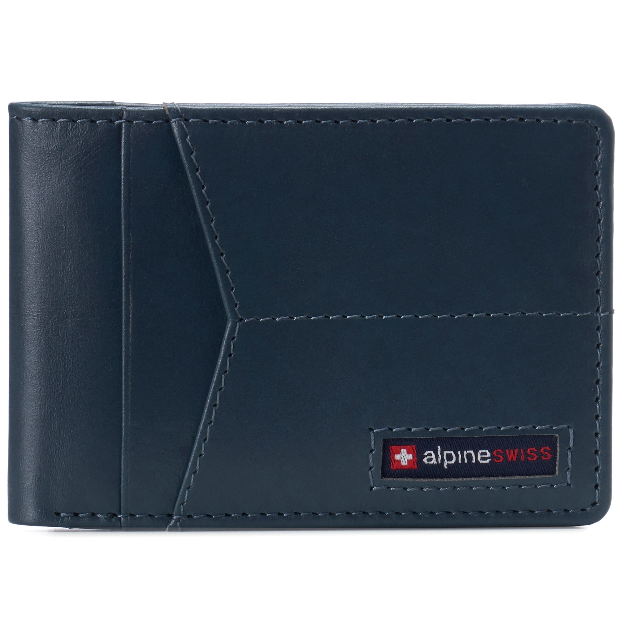 Alpine Swiss Mens Slimfold Wallet RFID Blocking Genuine Leather Thin ...