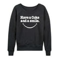 thumbnail image 3 of Coca-Cola - Coke And A Smile Mouth - Women's French Terry Long Sleeve Shirt, 3 of 5