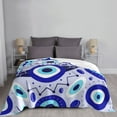 thumbnail image 5 of XMXT Flannel Throw Blanket for Couch, Evil Abstract Eyes Bed Sofa Decor Blankets for Home Bedroom, 80 x 60 inches, 5 of 9