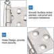 thumbnail image 4 of Bisagras de puerta, 1 par de bisagras para gabinete, armario, puertas de armario, puertas de gabinete de cocina (plata), 4 of 5