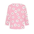 thumbnail image 6 of Abcomgle Girls Long Sleeve Tops 10-12 Casual Daisy Flower Print Crewneck Tee for Girls Fall Basic Girls Tops Loose Blouses for Girls 7-8 Years,Pink, 6 of 6