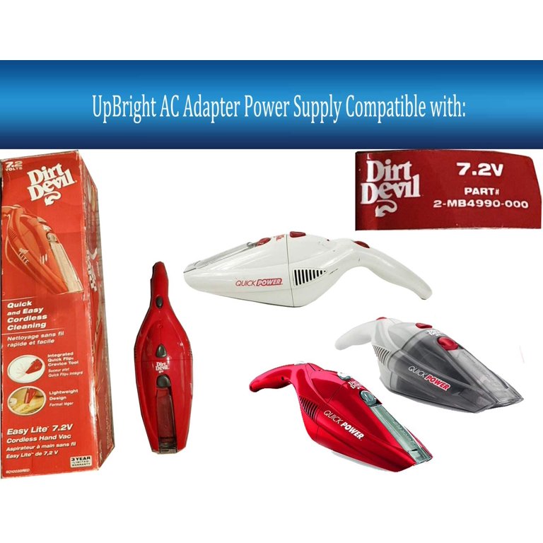 Adaptateur UPBRIGHT pour chargeur Royal Dirt Devil Gator 9.6 VS  2-DS4990-000 DirtDevil aspirateur à main sans fil aspirateur à main câble  d'alimentation universel câble PS chargeur de batterie