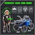 thumbnail image 2 of Okybaby 12V Kids Ride on Electric ATV with Dual Motor, Off Road Ride on Toy Cars with 2WD,MP3,LED Lights, Kids Electric ATV for Toddlers Aged 3+, Blue, 2 of 6