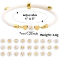 thumbnail image 4 of Multicolor Letter Initial Bracelet for Women Love Heart Cute Jewelry Gift Ideas for Girlfriend Daughter Mom Grandma On Birthday Christmas (E, Cream), 4 of 5