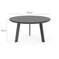thumbnail image 4 of Luxe Reception Conversational Table 30" Round HPL Top / Black Steel / Walnut, 4 of 5