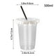 thumbnail image 3 of 50 Pcs Clear Plastic Cups with Lids and Straws, Iced Coffee Cups with Lids, Disposable Cups, Plastic Coffee Cups, Smoothie Cups for Cold Drinks (500ml), 3 of 6