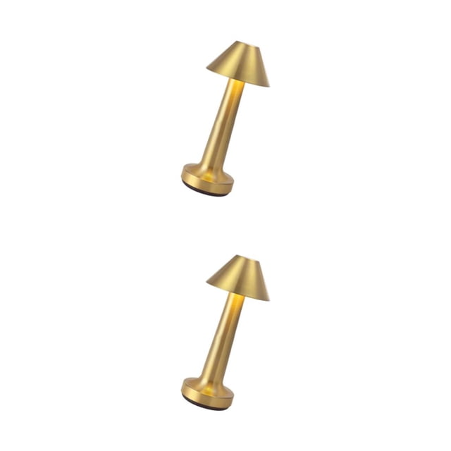 Ounissouiy Mushroom Shape Metal LED Desk Lamp Table 3W Bar en Cordless Lamp Oro 2piezas