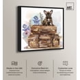 thumbnail image 2 of Frenchie Luggage Floral Canvas Glam Art Prints by Art Remedy, Black Frame, 40" x 40", 2 of 7