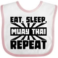 thumbnail image 3 of Inktastic Eat, Sleep, Muay Thai, Repeat Boys or Girls Baby Bib, 3 of 4