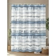 thumbnail image 4 of Fsddascl White Blue Stripe Shower Curtain Set - 72" x 78" Washable Bathtub Curtain with 12 Hooks, Abstract Modern Brush Vintage Waterproof Fabric Stall Shower Curtains for Bathroom/Bathtub Décor, 4 of 6
