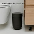 thumbnail image 2 of Umbra 1.6 gal Touch Plastic Swing Top Lid Bathroom Trash Can, Black, 2 of 11