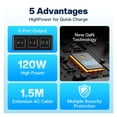 thumbnail image 2 of 120W USB Type C Charger 6 Ports Desktop Charging Station PD 65W Fast Charger For Laptop Tablet ,Portable Station, 2 of 4
