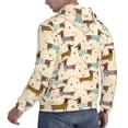 thumbnail image 6 of Honeii Dachshund Dog Pattern Mens Hoodies Men's Loose Sleeve Sweatshirt,Pullover Hooded Sweatshirt for Men,Essentials Hoodie-Medium, 6 of 7