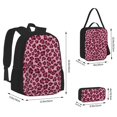 thumbnail image 2 of Balery Rose Leopard Print Mochila Escolar 3 en 1 para Niños - Mochila Resistente con Lonchera Térmica y Estuche - Mochila Escolar para Niños y Niñas, 2 of 7