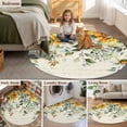 thumbnail image 6 of Round Area Rug-3ft Sunflower Green Eucalyptus Leaves Non Slip Washable Circle Carpet Soft Large Floor Rugs for Living Room Bedroom Nursery Office, 6 of 9