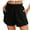 Black, variant on Vedolay Womens Shorts For Summer Women's Sequins High Elastic Waist Straight Leg Shorts Solid Glitter Party Shorts,Khaki XXL