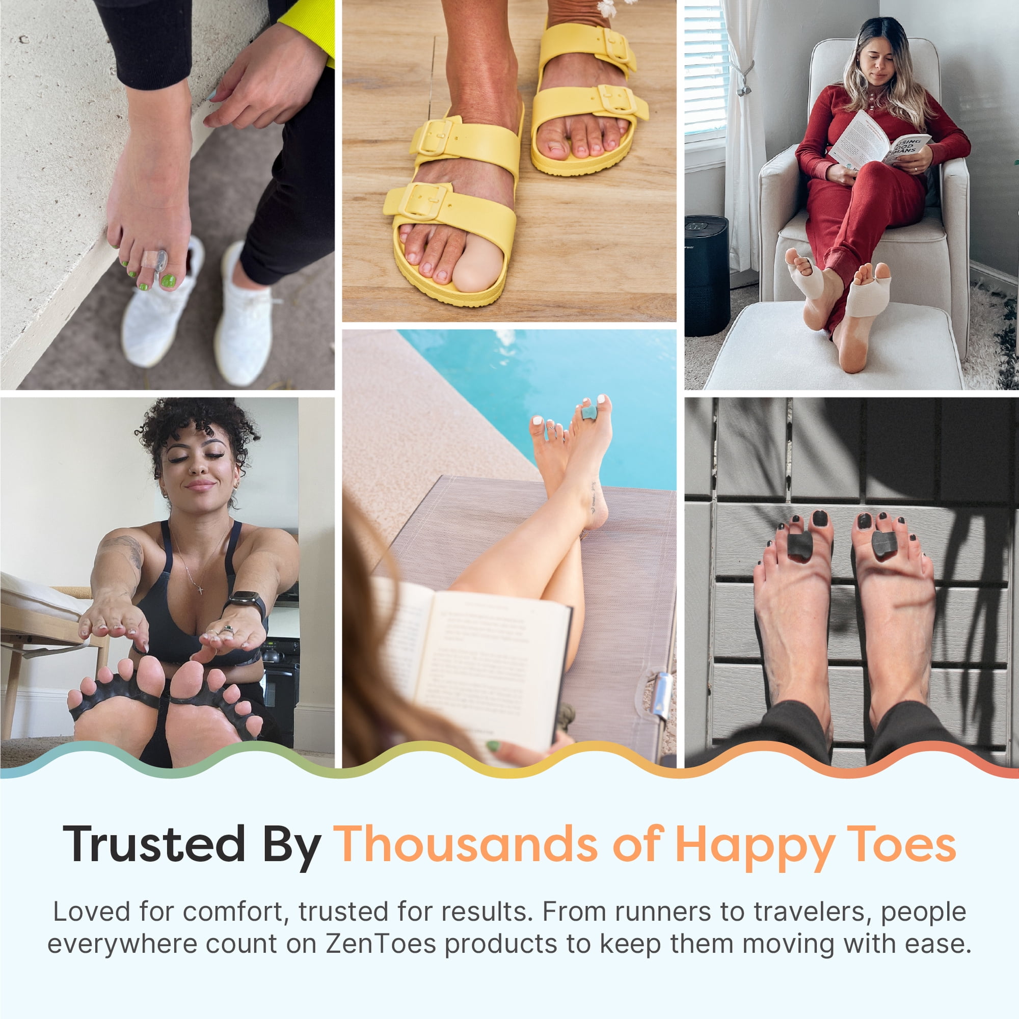 Zentoes Small Beige Toe Caps, 3 Count, Beige - Toe Protection and Comfort