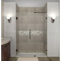 Aston Sdr985-72-10 Nautis 72" Wide X 72" High Frameless Hinged Shower Door - Bronze