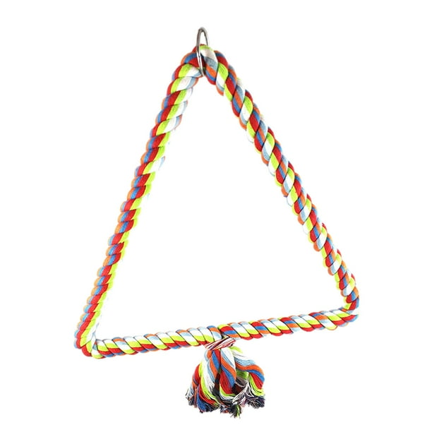 Percha para pájaros, accesorios para jaulas de pájaros, escalada para conures, canarios, guacamayos 25x28cm Gloria percha de cuerda de pájaro