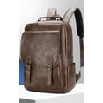 thumbnail image 3 of RKXQT Genuine Leather Backpacks Mens Laptop Bags Briefcases Bookbags Computers Bags Travel Bags Casual Daypack 16.9Inch(Brown-2), 3 of 5