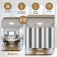 thumbnail image 6 of Dark Grey White Window Privacy Film, Farmhouse Ombre Color Modern Simple Static Cling UV Sun Blocking Tint Film Heat Control Windows Films for Bedroom Bathroom, Window Stickers 17.7"x39.3", 6 of 8