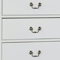 thumbnail image 4 of Ryla Tall Dresser Chest, 5 Drawers, Nickel Metal Handles, White Solid Wood, 4 of 5