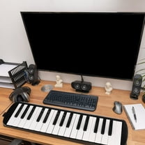 SOPOTUTU 32 Keys Melodica for Beginners with Mouthpieces Portable Black Instrument for Playing