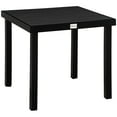 thumbnail image 2 of Outsunny Patio Dining Table for 4, Rectangular Aluminum Outdoor Table for Garden Lawn Backyard, Black, 2 of 9