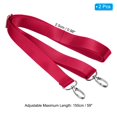 thumbnail image 2 of Unique Bargains Sangle d'Épaule de 59 Pieds, 2 Pcs Sangle de Remplacement en Nylon Réglable de 0,98 Pieds de Largeur avec Crochets Pivotants en Métal, Rouge, 2 of 5