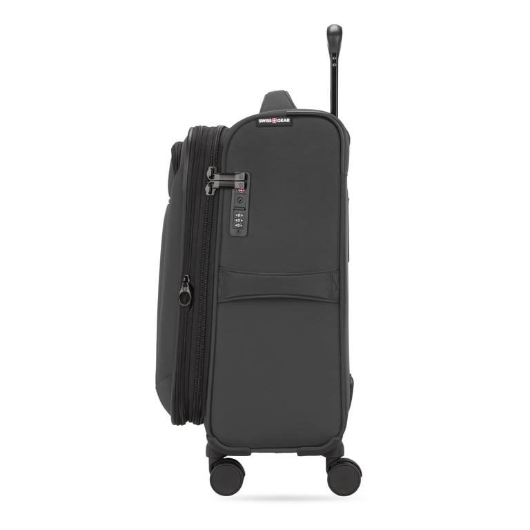 SWISSGEAR Stride Expandable Carry-On Spinner Luggage, Dark Gray, 8