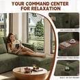 thumbnail image 4 of FFH 108" Sectional Sofa with Pull Out Bed, Recliner and Storage Chaise, L-Shaped Modern Couch, Living Room Furniture Sets, Green, 4 of 10