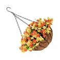 thumbnail image 1 of Billuyoard Cesta ancha para macetero colgante: hermosas flores artificiales para cualquier lugar Cesta con coco Decoración tipo 1 20*9.5 cm, 1 of 6