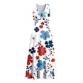 thumbnail image 5 of VBVC Women's Floral V-Neck Sleeveless Maxi Dress,Button Detail Loose Flowy Dress For Women,Ladies' Casual Patriotic Summer Sundress with Pockets,Multicolor,S-3XL, 5 of 8