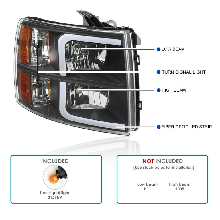 Anzo 111136 Crystal Headlights Chrome (w/o Bulbs) For GM C/K 1500/2500 - Foto 9