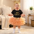 thumbnail image 2 of mgoYE Baby Girl Half 1st Birthday Outfit Romper Tutu Skirt Cake Smash Photo Shoot, 2 of 4